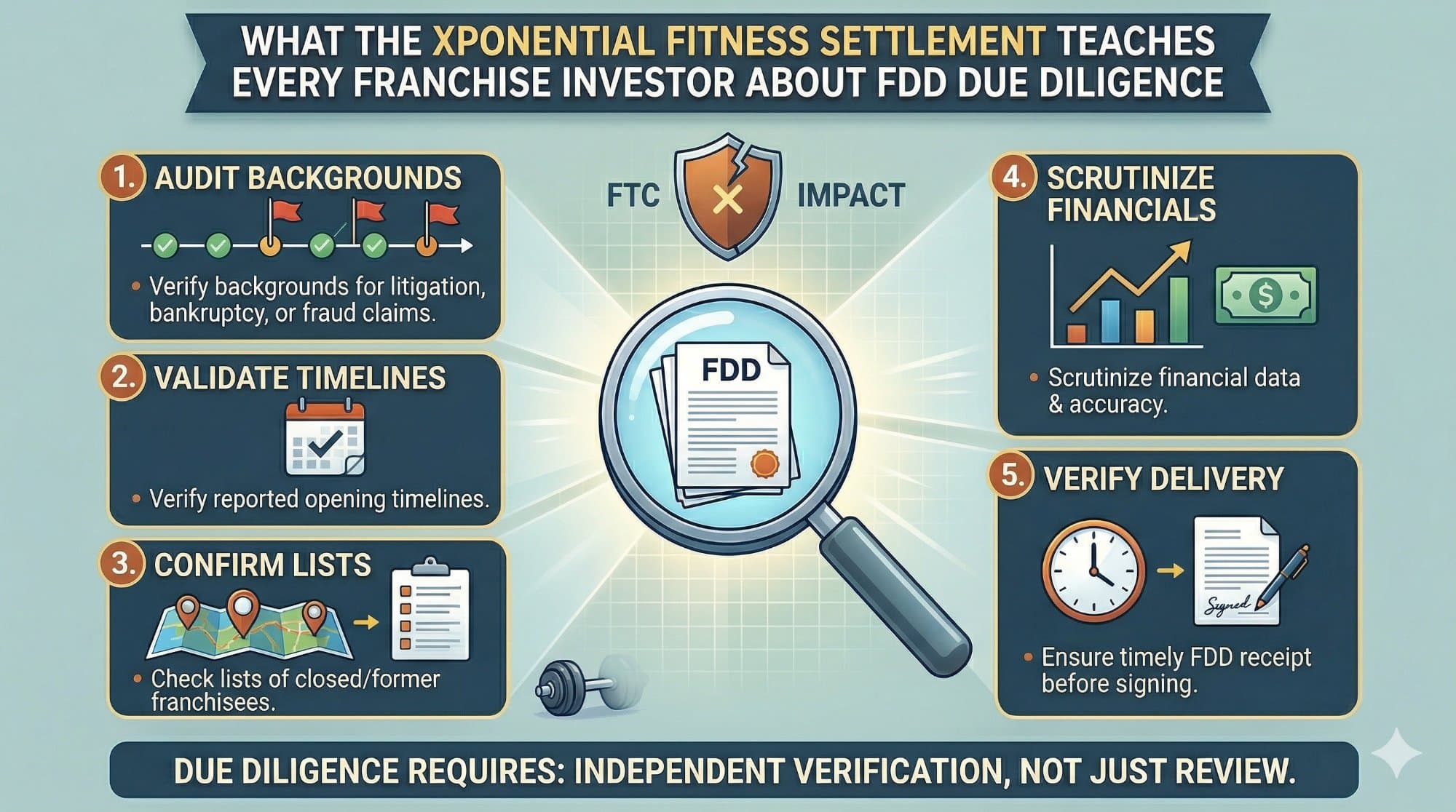What the Xponential Fitness Settlement Teaches Every Franchise Investor About FDD Due Diligence